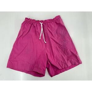 Juke Box by Ideas Womens Shorts Size Large Pink Elastic Waist Drawstring Vintage